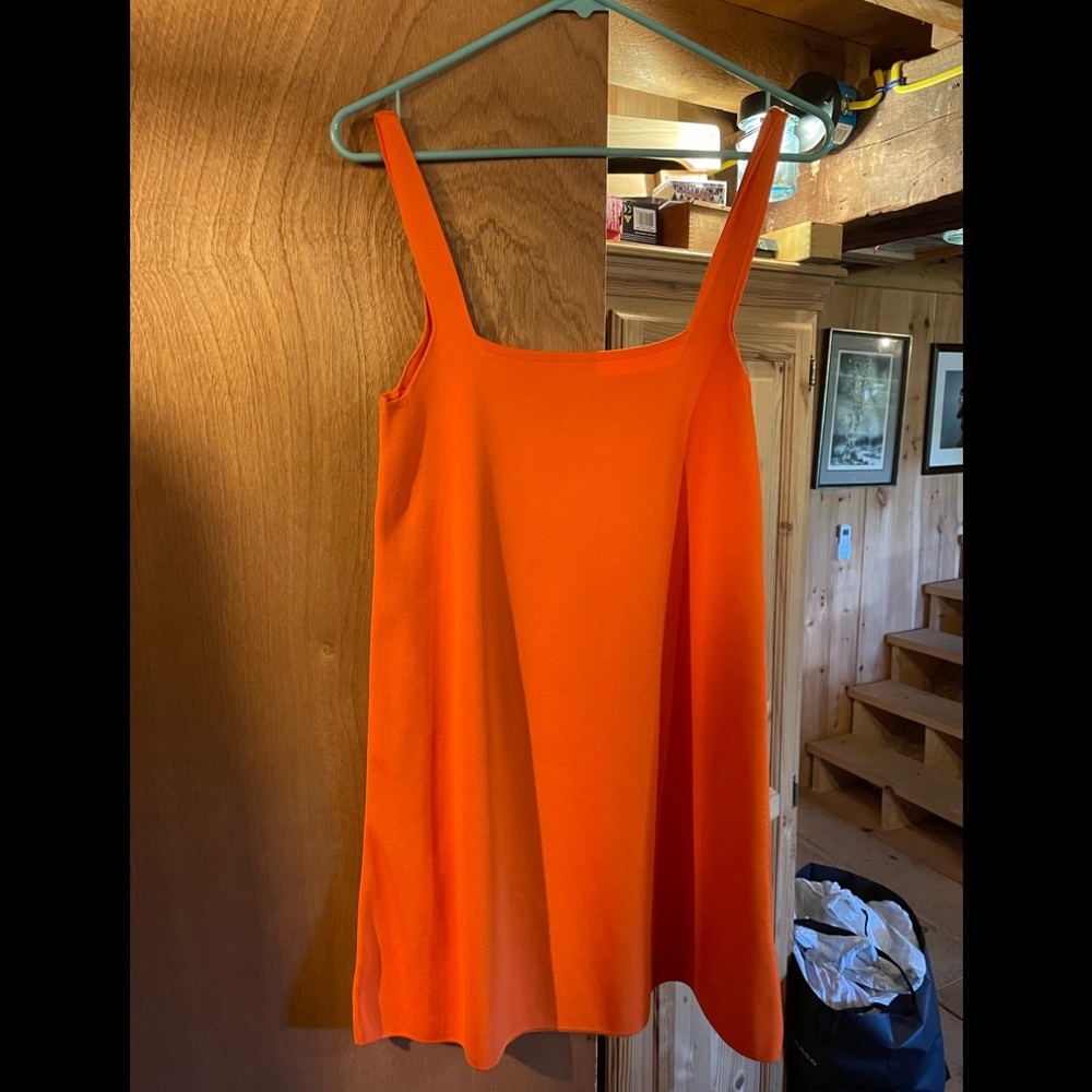 Orange mini dress